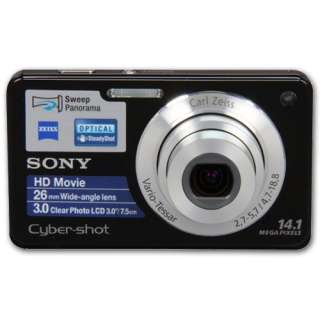 sony cybershot dsc w560 black point shoot specifications