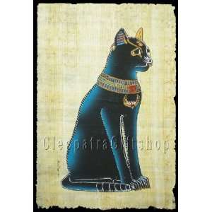   art The Black Bast & the Egyptian Cat Goddess Papyrus: Home & Kitchen