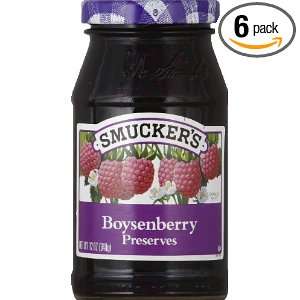 Smuckers Boysenberry Preserves, 12 Ounce (Pack of 6)  