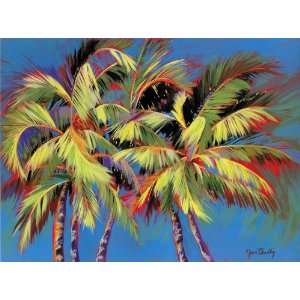  Jean Bradley 40W by 30H  5 Crazy Palms CANVAS Edge #1 