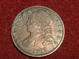 1835 Capped Bust Dime HIGH GRADE blue green toning  