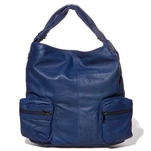 CHOCOLAT BLU~ Navy Blue Soft NAPPA Leather Slouchy HOBO Tote~Ex Large 