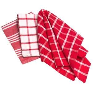 Tag Towels, Set of 3, Red 