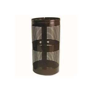   Series Perforated Metal Outdoor Trash Can 3 Colors