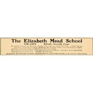  1909 Ad Elizabeth Mead School Martha Alden Brendlinger 