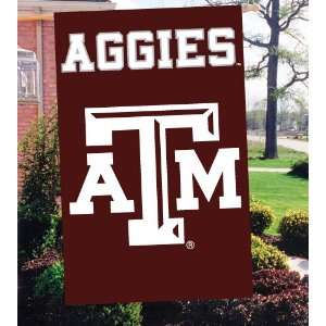  Texas A & M Aggies Appliqued Banner Flag: Patio, Lawn 