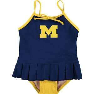 Michigan Wolverines Infant/Toddler Cheerleader in Training Swimsuit 