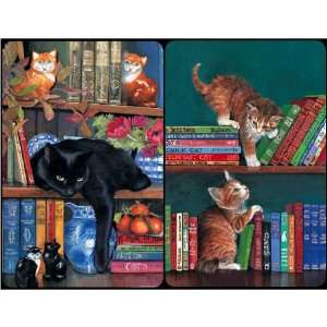   Set   Well Read Cats Bridge Playing Cards plus 4 Tallies: Toys & Games