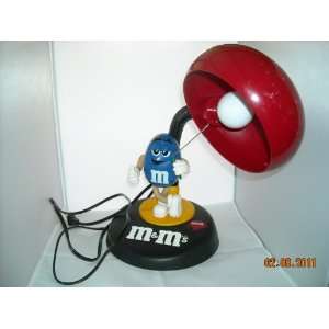  M&Ms Blue Desk Talking Lamp Used Without Box Everything 