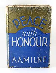   Honour A. A. Milne 1934 1st Edition w Dust Jacket & Price American