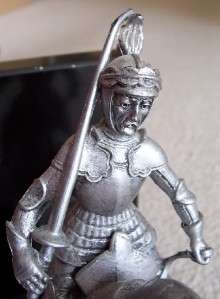HORSE Don Quixote KNIGHT IN SHINING ARMOR Metal Bookend  