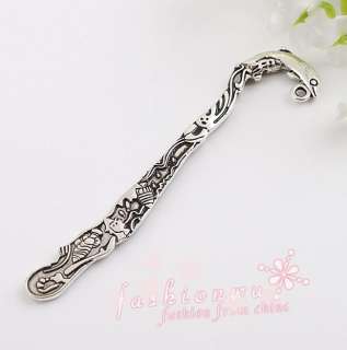 50 Ancient Silver Plated Cute Dolphin Bookmark 80mm 1  