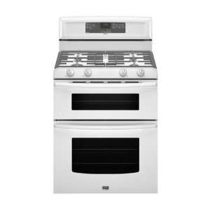  Maytag Gemini MGT8655XW 30 Freestanding Double Oven Gas 