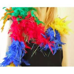  Feather Boa Rainbow Segment Boa Mardi Gras Masquerade 