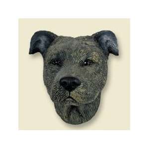    Staffordshire Bull Terrier Brindle Doogie Head 