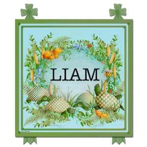  playful pond pals lily pad green personalized name plaques 