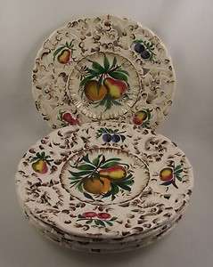 Italian Pottery A. Borsato Nove 11.75 Fruit Plates~Italy  