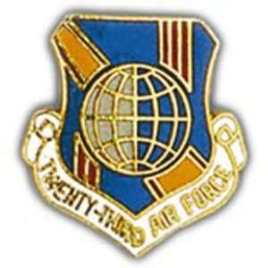  U.S. Air Force 23rd Air Force Shield Pin 1 Arts, Crafts 