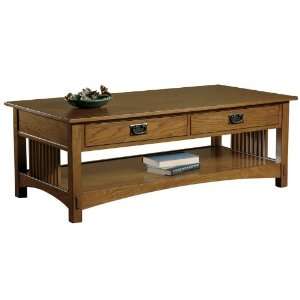   & Crafts Rectangular 2 Drawer Coffee Table   8 4011: Home & Kitchen