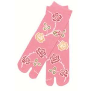  Pink Roses Women Tabi Socks