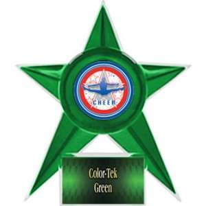  Cheerleading Stellar Ice 7 Trophies 6 Colors GREEN STAR 