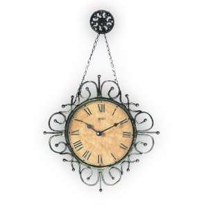   Antique Style Scroll Metal Chain Hanging Wall Clock