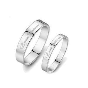  Silver Stainless Steel Forever Love His & Her Wedding 
