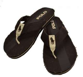  Polo Ralph Lauren Mens Washed Canvas Sandals Brown: Shoes
