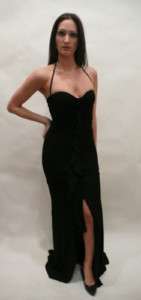 NWT Marc Bouwer Glamit Long Jersey Ruffle Gown  
