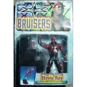  WCW Bruisers Stevie Ray with Capapulting Ring Stairs Toys 