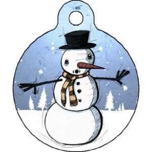 Snowman Pet ID Tag for Dogs and Cats   Dog Tag Art