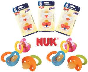 12x NUK Gerber Classic Collection BPA Free Orthodontic Latex Pacifiers 