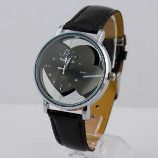2011 New Design Sweet Heart Leathroid Quartz Lady Women Wrist Watch 