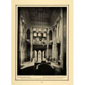  1914 Print Interior Synagogue Friedrich Adler Church 