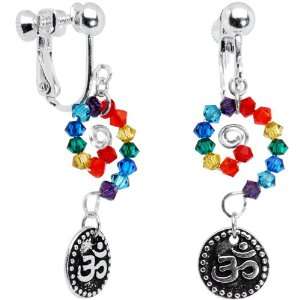  Handcrafted Buda Ohm Symbol Clip On Earrings Jewelry