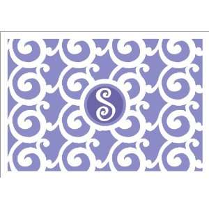  Monogrammed Swirlies Notecards 