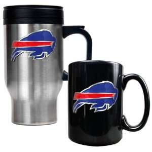  Buffalo Bills Coffee Cup & Travel Mug Gift Set Sports 