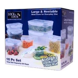   16 Piece Polypropylene Food Storage Container Set: Kitchen & Dining
