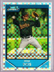 BRYAN BASS ORIOLES 2007 CHROME XFRACTOR RC #116  