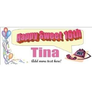 Sweet Sixteen Birthday Party Banner