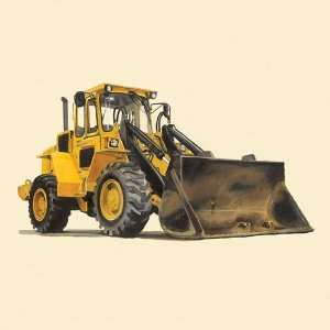  classic yellow bulldozer wall art: Home & Kitchen