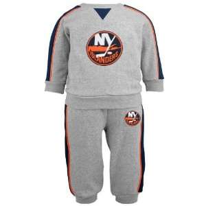   York Islanders Infant Ash Fleece 2 piece Sweatsuit