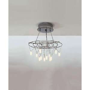 Stelline STV60 Chandelier   metal disc, satin nickel, 110   125V (for 