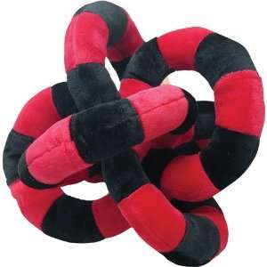    Small Loopies Circle Red & Black Plush Dog Toy: Pet Supplies