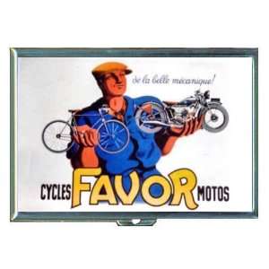 France Bicycle Motorcycle Ad ID Holder, Cigarette Case or Wallet: MADE 