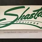 Shasta Travel Trailer Vintage style decal Forest Green