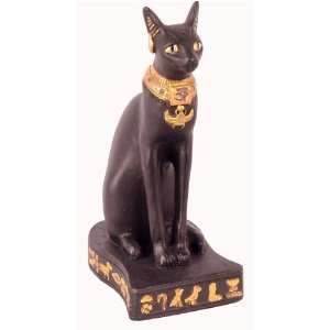   : Bastet Egyptian Cat, Black Finish, Miniature, 3.5H: Home & Kitchen