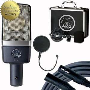  AKG C214 Cardioid Condenser Studio Microphone Pop Screen 