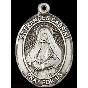 St. Frances Cabrini Sterling Medal with 18 inch stainless 