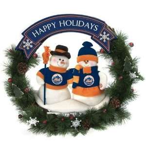  New York Mets Happy Holidays Wreath